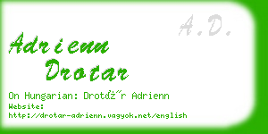 adrienn drotar business card